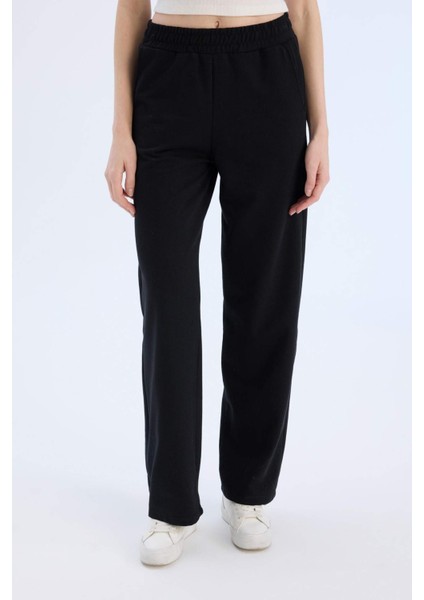 Straight Fit Cepli Beli Lastikli Eşofman Altı E6350AX25SP