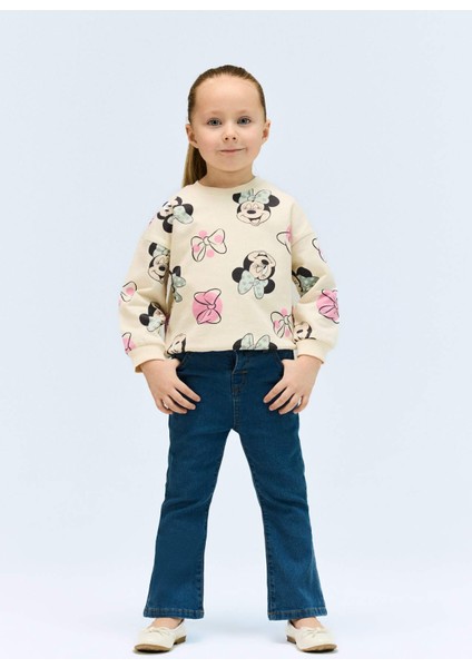 Kız Bebek Disney Mickey & Minnie Bisiklet Yaka Sweatshirt E4857A525SP fiyatları