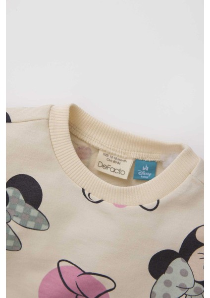 Kız Bebek Disney Mickey & Minnie Bisiklet Yaka Sweatshirt E4857A525SP fırsatları