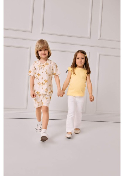 Kız Bebek Flare Fit İspanyol Paça Gabardin Pantolon E1798A525SM