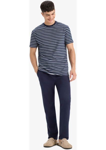 Pijama Takımı Regular Fit Çizgili Kısa Kollu Üst Uzun Alt E0514AX25SM modelleri