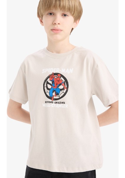Erkek Çocuk Marvel Spiderman Bisiklet Yaka Kısa Kollu Tişört D9570A825SM modelleri