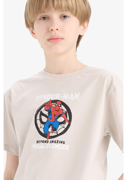 Erkek Çocuk Marvel Spiderman Bisiklet Yaka Kısa Kollu Tişört D9570A825SM indirimleri
