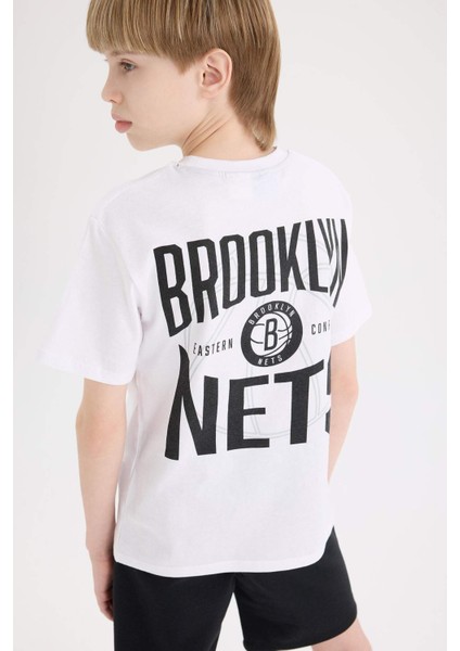 Erkek Çocuk NBA Brooklyn Nets Bisiklet Yaka Sırt Baskılı Kısa Kollu Tişört D9550A825SM fiyatları