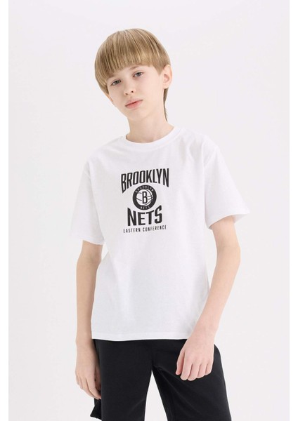 Erkek Çocuk NBA Brooklyn Nets Bisiklet Yaka Sırt Baskılı Kısa Kollu Tişört D9550A825SM indirimleri