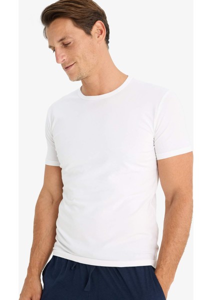 Slim Fit Dar Kesim Bisiklet Yaka Kısa Kollu Üst L4885AZ25SP fırsatları