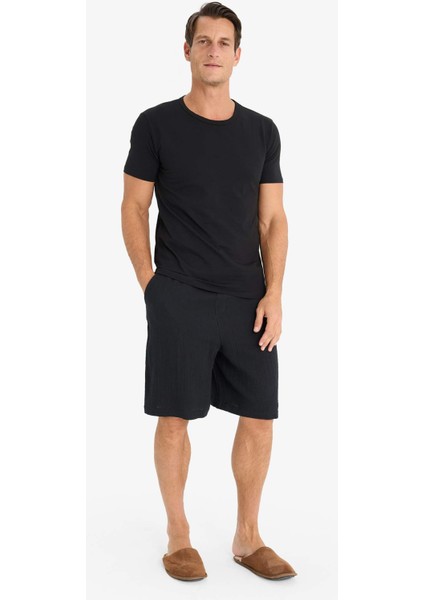 Slim Fit Dar Kesim Bisiklet Yaka Kısa Kollu Üst L4885AZ25SP fiyatları