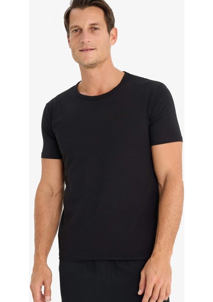 Slim Fit Dar Kesim Bisiklet Yaka Kısa Kollu Üst L4885AZ25SP modelleri