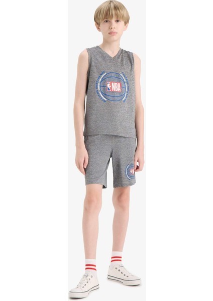 Erkek Çocuk NBA Wordmark Beli Lastikli Şort E4854A825SM