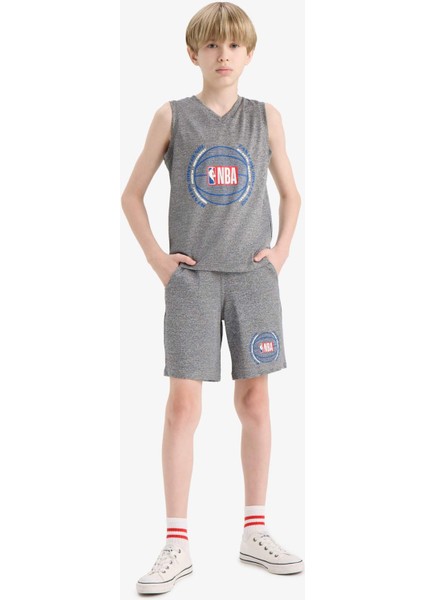 Erkek Çocuk NBA Wordmark Beli Lastikli Şort E4854A825SM