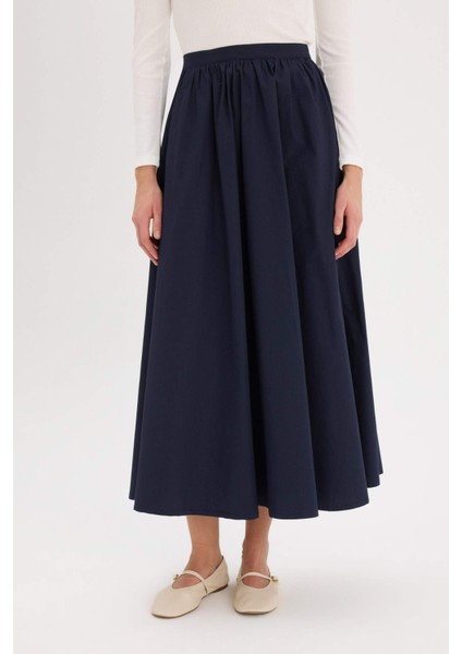 A Kesim Basic Düz Poplin Maxi Tesettür Etek E4369AX25SP