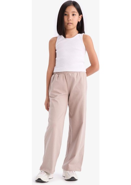 Kız Çocuk Esnek Belli Wide Leg Geniş Paça Pantolon E1837A825SM