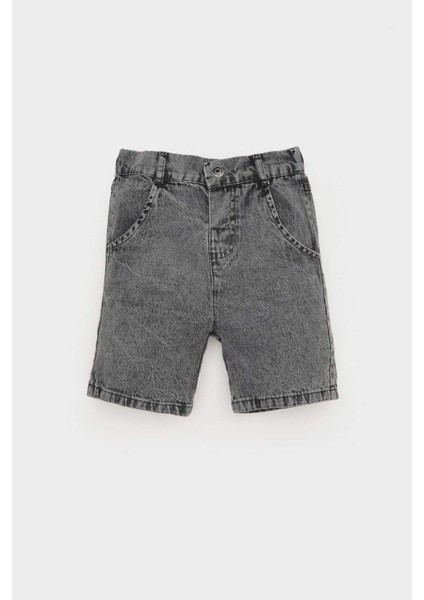 Erkek Bebek Basic Düz Beli Lastikli Jean Şort E3382A525SM modelleri