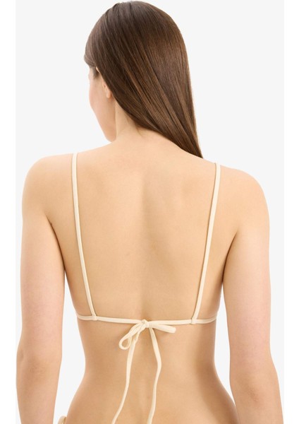 Regular Fit Nakışlı Brode Üçgen Bikini Üstü-Fall in Love B6894AX25SM indirimleri