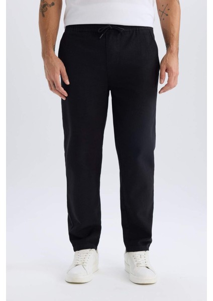 %100 Pamuk Regular Fit Normal Kesim Yazlık Jogger Pantolon D1045AX25SP