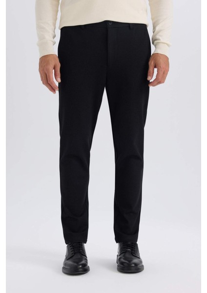 Tailored Regular Fit Normal Kesim Kumaş Pantolon Basic Düz Cepli D9083AX24WN
