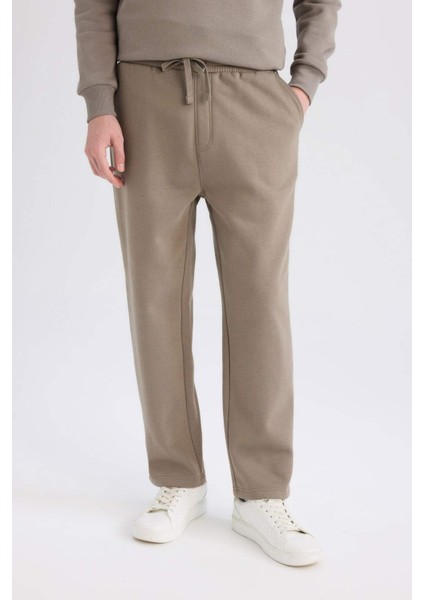 Regular Fit Eşofman Altı İçi Polarlı Basic Düz Cepli Beli Bağcıklı Düz Paça D7836AX25SP