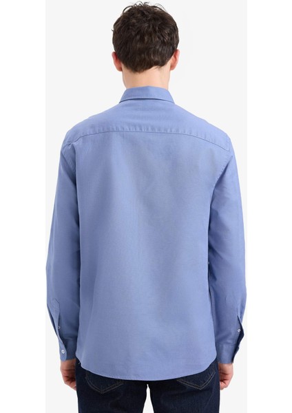 Regular Fit Polo Yaka Keten Yazlık Uzun Kollu Gömlek E1729AX25SP indirimleri