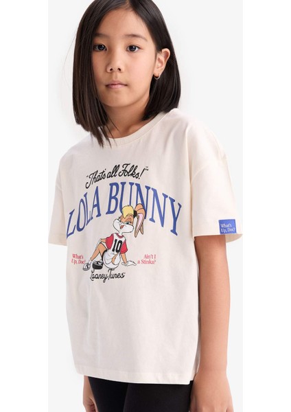 Kız Çocuk Looney Tunes Relax Fit Bisiklet Yaka Kısa Kollu Tişört D8825A825SP