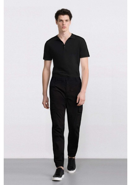 Regular Gabardin Jogger Pantolon Kargo Cepli Beli Paçası Lastikli C9163AX25SP