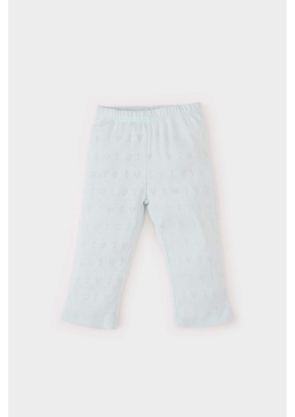 Kız Bebek Pijama Takımı Ribana Uzun Kollu Üst Beli Lastikli Uzun Alt E0766A525SP fırsatları