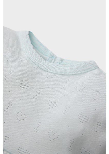 Kız Bebek Pijama Takımı Ribana Uzun Kollu Üst Beli Lastikli Uzun Alt E0766A525SP indirimleri