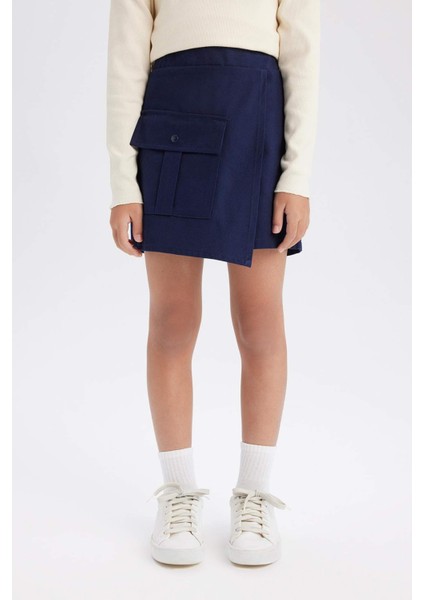 Kız Çocuk Gabardin Cepli Şort Etek D9220A825SP