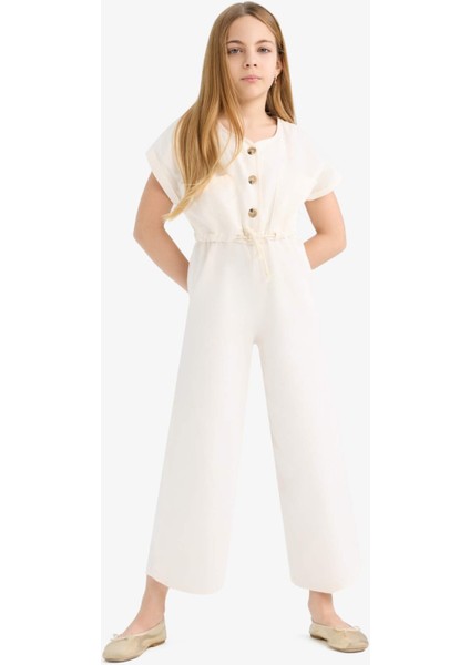 Kız Çocuk Gabardin Kısa Kollu Tulum D9308A825SM modelleri