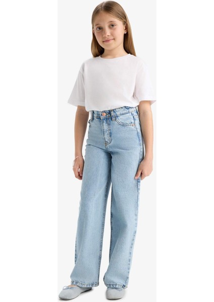 Kız Çocuk Wide Leg Geniş Paça Jean Pantolon D6485A825SM