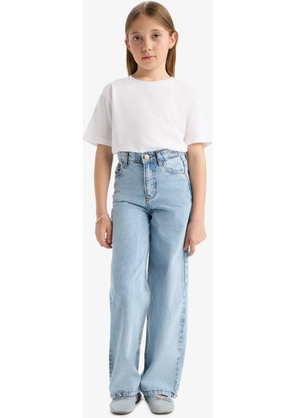 Kız Çocuk Wide Leg Geniş Paça Jean Pantolon D6485A825SM