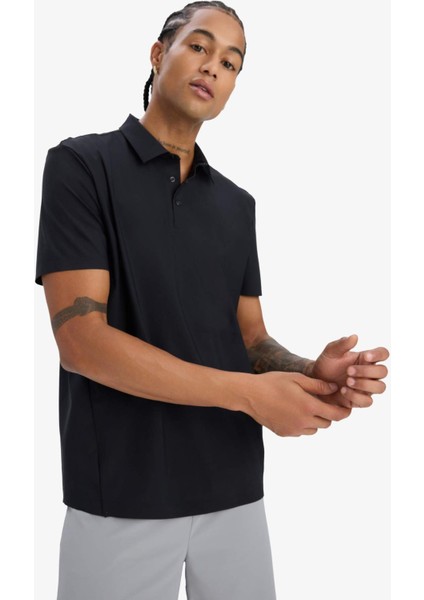 Fit Esnek Kumaş Standart Fit Polo Yaka Sporcu Kısa Kollu Siyah Tişört D9244AX25SP fiyatları