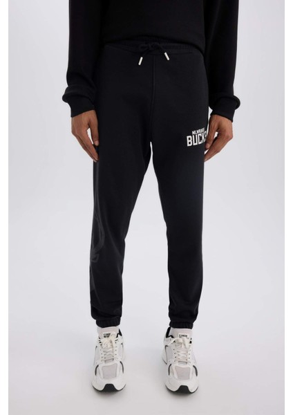 NBA Milwaukee Bucks Kalın Sporcu Jogger Eşofman Altı Beli Bağcıkı Standart Fit Cepli D6702AX25SP
