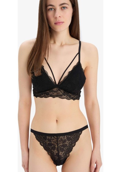 Dantelli Kaplı Pedli Bralet-Fall in Love R6569AZ25SP