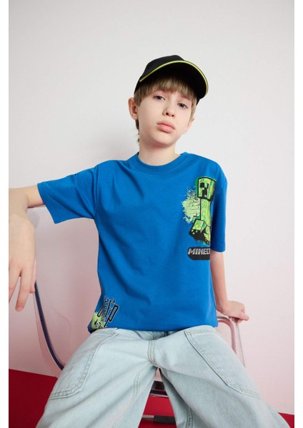 Erkek Çocuk Minecraft Kısa Kollu Tişört D9561A825SM