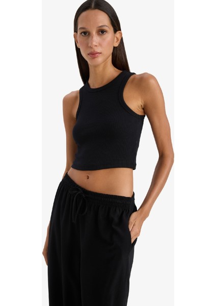 Fitted Halter Yaka Fitilli Kaşkorse Atlet U0357AZ25SM