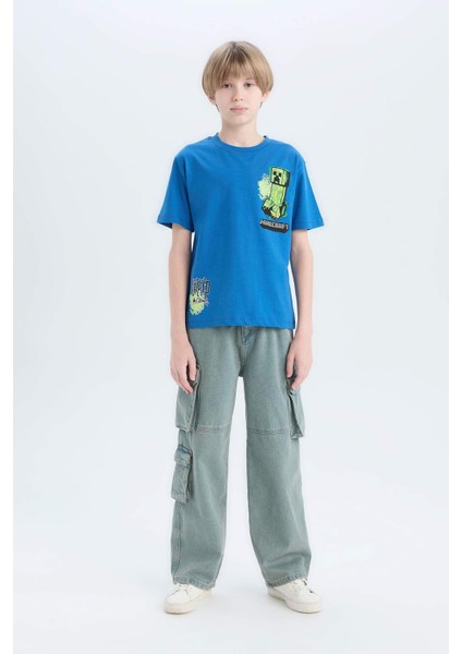 Erkek Çocuk Minecraft Kısa Kollu Tişört D9561A825SM modelleri