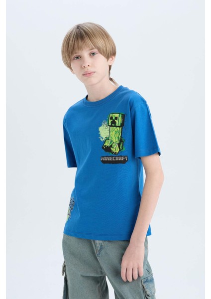 Erkek Çocuk Minecraft Kısa Kollu Tişört D9561A825SM fırsatları