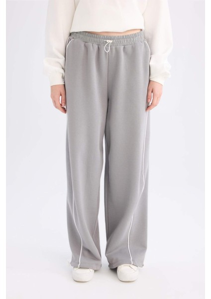 Coool Beli Lastikli Wide Leg Geniş Bol Paça Eşofman Altı E0163AX24WN