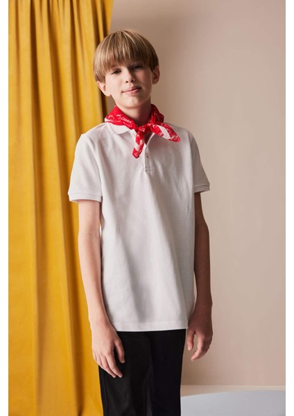 Erkek Çocuk Basic Düz Pike Kısa Kollu Polo Tişört K1689A625SM fırsatları