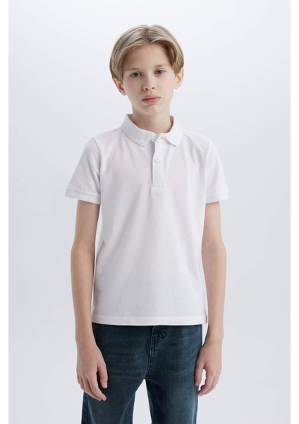 Erkek Çocuk Basic Düz Pike Kısa Kollu Polo Tişört K1689A625SM indirimleri