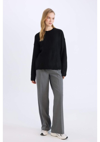 Standart Boy Kumaş Pantolon Wide Leg Geniş Bol Paça Basic Düz Yüksek Bel C6402AX25SP modelleri