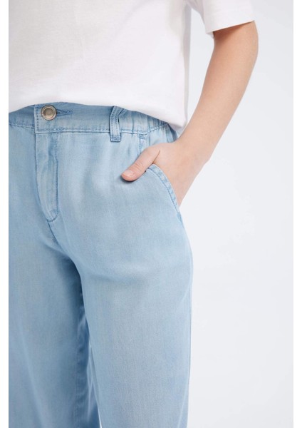 Kız Çocuk Wide Leg Geniş Bol Paça Jean Pantolon D7103A825SM