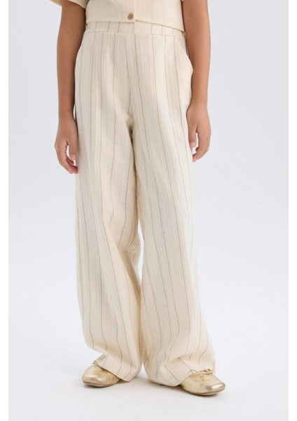 Kız Çocuk Wide Leg Geniş Paça Pamuklu Pantolon D9132A825SP