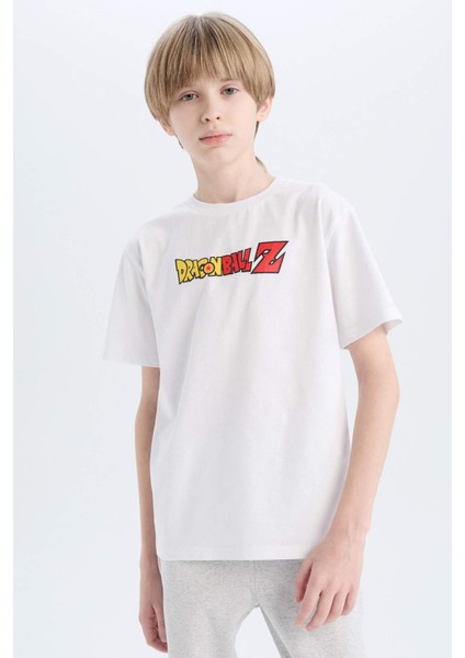 Erkek Çocuk Dragon Ball Bisiklet Yaka Sırt Baskılı Kısa Kollu Tişört E3120A825SM fiyatları