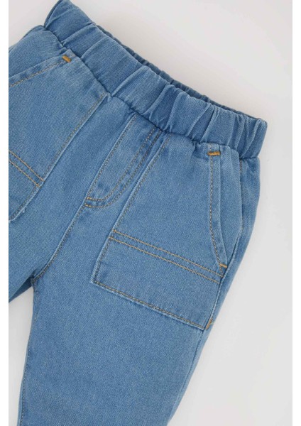 Erkek Bebek Beli Lastikli Jean Pantolon D9591A525SP modelleri