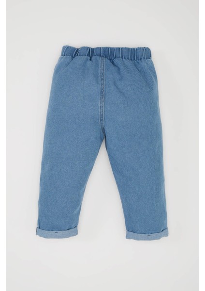 Erkek Bebek Beli Lastikli Jean Pantolon D9591A525SP indirimleri
