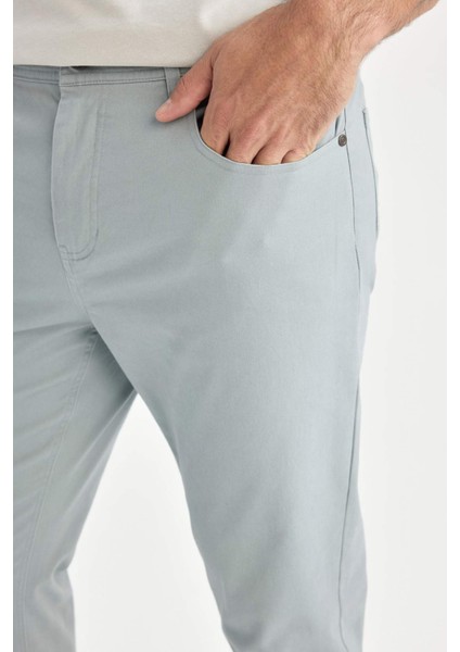 Regular Fit Normal Kesim Yazlık Düz Paça Chino Kanvas Pantolon D7349AX25SP