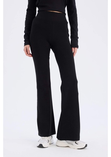 Coool Flare Fit Esnek Belli İspanyol Paça Ribana Pantolon E0628AX25SP