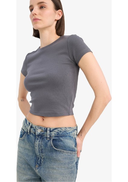 Coool Fitted Basic Düz Ribana Kısa Kollu Tişört E0288AX25SM modelleri