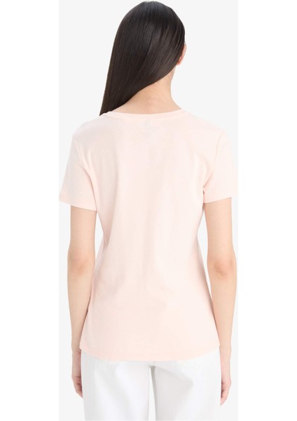 Slim Fit Dar Kesim V Yaka Basic Düz Ribana Kısa Kollu Tişört I1080AZ25SP indirimleri